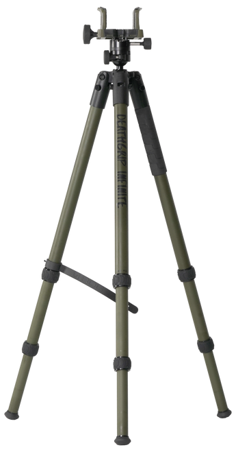 Bog-Pod 1159188 DeathGrip Infinite Tripod, Aluminum with Black/OD Green Finish, Ball Head Mount, Hybrid Foot & DeathGrip Clamping System 6.5"-59"                                                       