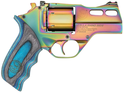 Chiappa Rhino 30DS Nebula 357 Mag 6-Shot 3" Rainbow PVD Revolver