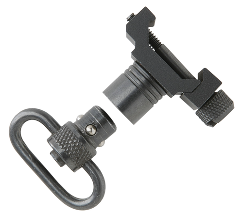 Uncle Mike's 21101 Quick Detach Swivel Set made of Steel with Black Finish, 1" Loop Size & Push Button Style for Picatinny & Weaver-Style Rails                                                         