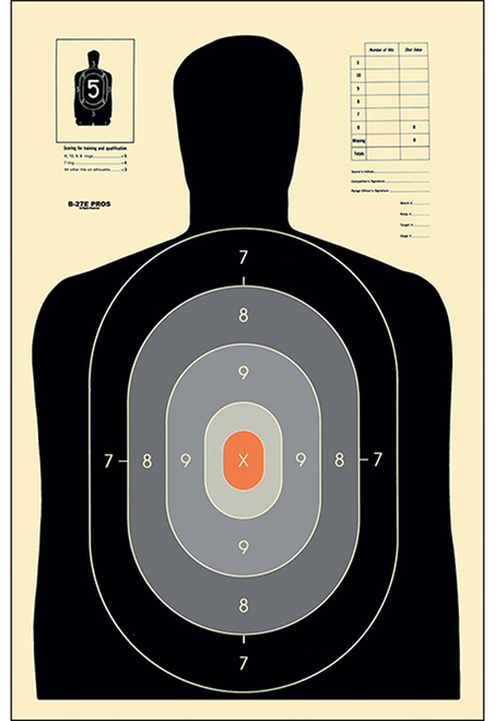 Action Target B27EPROS100 Qualification Pros Silhouette Target 23x35
