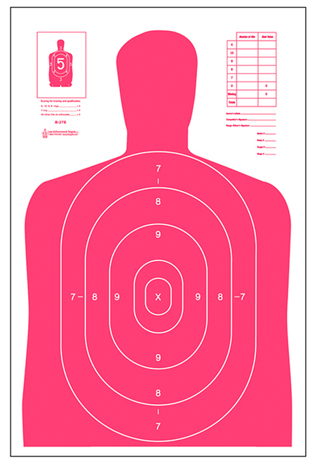 Action Target B27ERD100 High Visibility Silhouette Targets 23x35