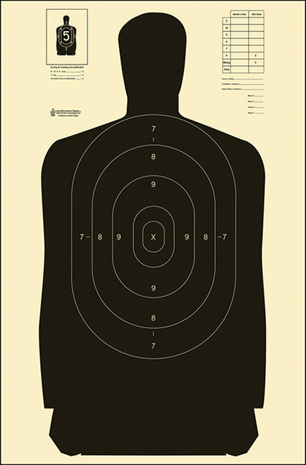 Action Target B27S Black Silhouette Targets - Heavy Paper 100 Pack