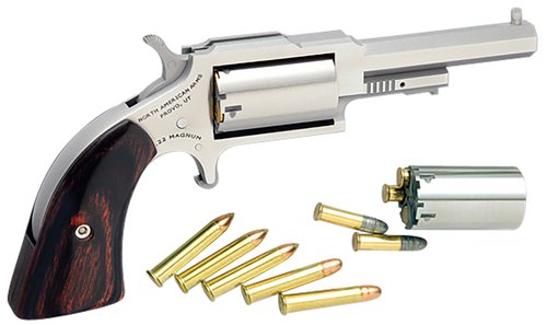 North American Arms 1860 Sheriff 22 LR/WMR 2.5" Stainless Revolver