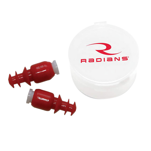 Radians CF7000BP Cease Fire Earplugs - 25dB NRR Red Adult