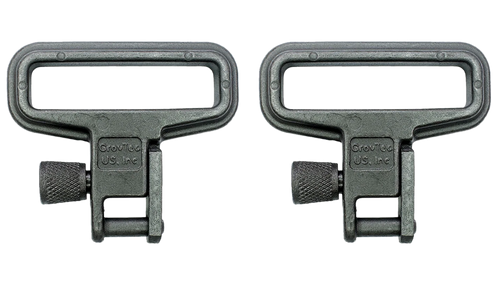 GrovTec US Inc GTSW05 Mil-Force  Swivel Set Rifle 1.25" Black Zinc Phosphate Steel                                                                                                                      