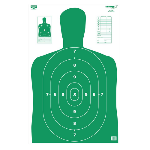 Birchwood Casey 37015 EZE-Scorer Silhouette Targets 23"x35" Green