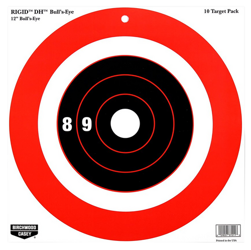 Birchwood Casey 37211 Rigid DH Bullseye Tagboard 12x12 10-Pack