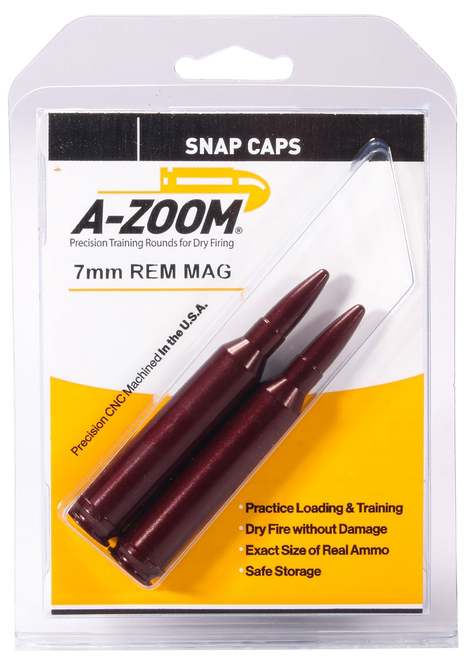A-Zoom 12252 Snap Caps 7mm Remington Magnum Aluminum 2-Pack