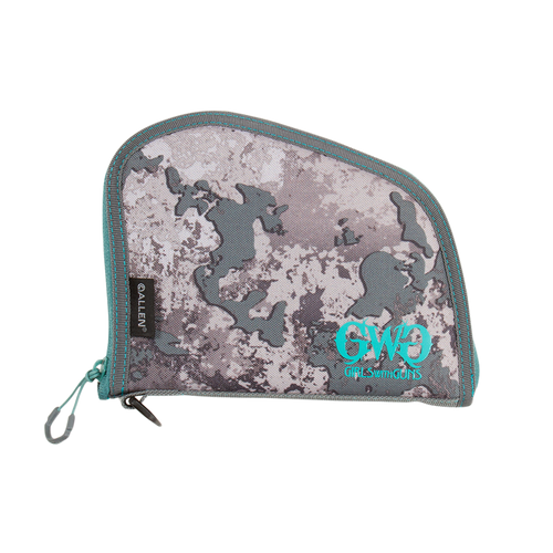 Girls With Guns 918 In The Shade 8" Handgun Case Gray/Teal Camo