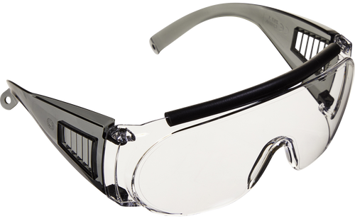 Allen 2169 Fit Over Shooting Glasses Clear Lens Gray Frame Adult