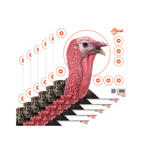 EZ-Aim 15322 Turkey Hanging Paper Targets 12x12 Shotgun 6-Pack