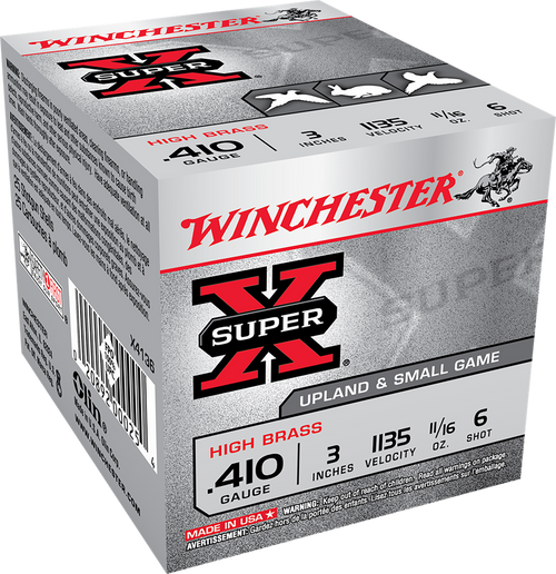 Winchester Super X 410 Gauge 3" 11/16oz #6 Shot Heavy Game Load