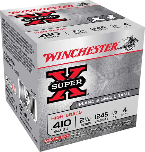 Winchester Super X 410 Gauge 2.5" Heavy Game Load 4 Shot - 25 Rounds