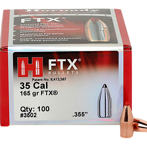 Hornady FTX 35 Cal .355 165gr Flex Tip Bullets - 100ct Box