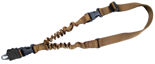Tacshield T6010CY Shock Sling made of Coyote Webbing with Double QRB & Single-Point Design for Rifle/Shotgun                                                                                            