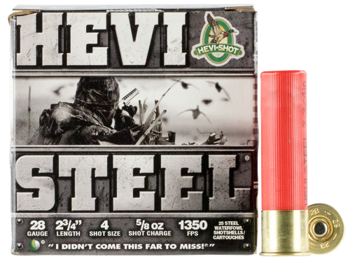 HEVI-Shot HEVI-Steel 28 Gauge 2.75" 5/8oz #4 Shot Waterfowl Ammo