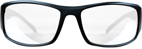 M&P Thunderbolt Shooting Glasses Clear Mirror Lens Black Frame