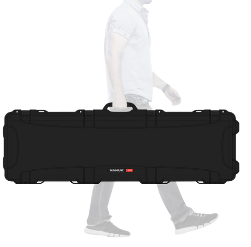 Nanuk 995 52" Rifle Case Black Waterproof Hard Case Foam Padded