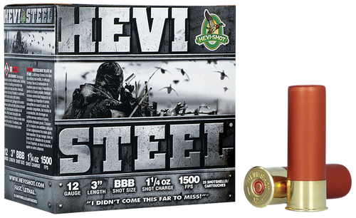 HEVI-Shot HEVI-Steel 12 Gauge 3" BBB Shot 1-1/4oz Waterfowl Shells