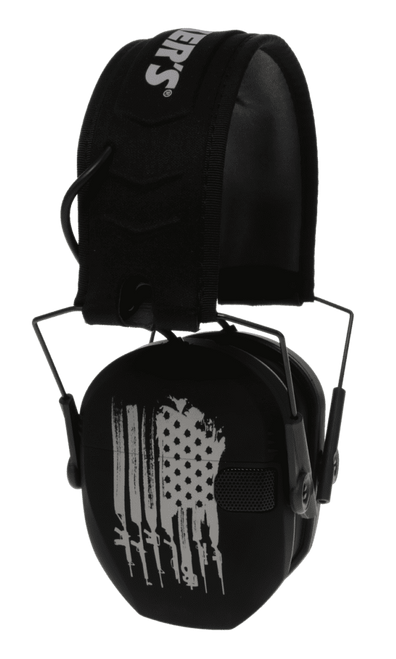 Walker's Razor Slim Electronic Earmuffs 23dB NRR Patriotic Flag