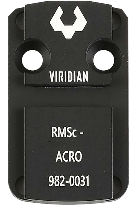 Viridian 9820031 RFX 44 Shield RMSc Mounting Adapter  Black Anodized                                                                                                                                    