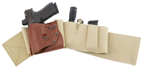 Galco UWERBKHLG UnderWraps Elite Khaki Large Leather/Nylon Handgun                                                                                                                                      
