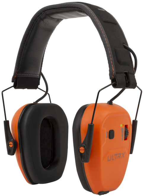 Allen Ultrax Bionic Electronic Earmuffs 22 dB NRR Orange Safety