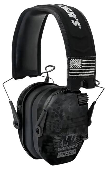 Walker's Razor Patriot Slim Electronic Earmuffs 23dB Kryptek