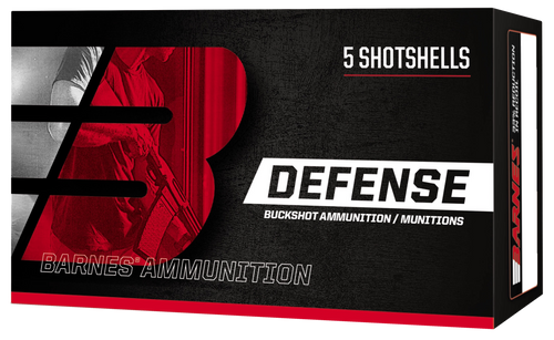Barnes Defense 12GA 2.75" 00 Buck 9 Pellet Shotshells - 5 Round Box