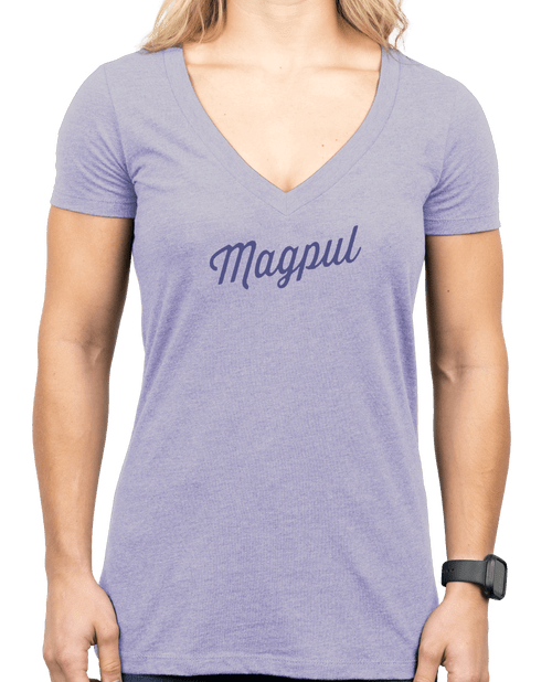 Magpul Rover Script Women's T-Shirt XL Orchid Heather Cotton Blend