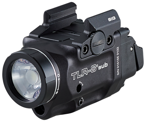 Streamlight 69417 TLR-8 Sub Gun Light with Red Laser  Black Anodized 500 Lumens White LED Sig Sauer P365                                                                                                