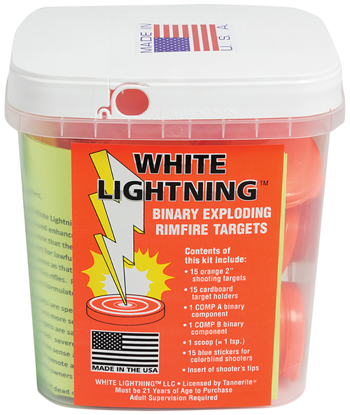 Tannerite White Lightning Rimfire Targets - 90 Pack with Catalyst