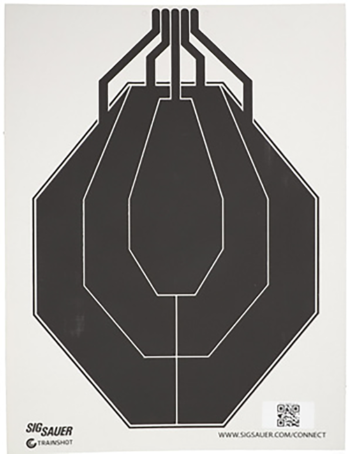 Sig Sauer SCT354 T300 IPSC Replacement Target Black/White Hanging