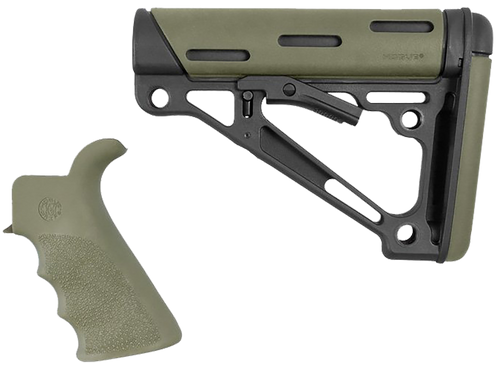 Hogue 15256 AR-15/M16 Pistol Grip - OD Green Rubber Overmold