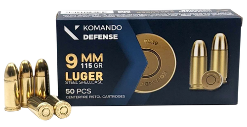 Dickinson LLC 9mm 115gr FMJ Ammunition - 50rd Box/20 Case