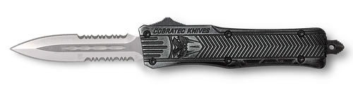 CobraTec CTK-1 OTF Knife 2.75" D2 Steel Part Serrated Blade