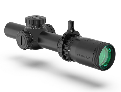 Swampfox Tomahawk II 1-6x24 LPVO 30mm Tube Red Fiber Optic Reticle