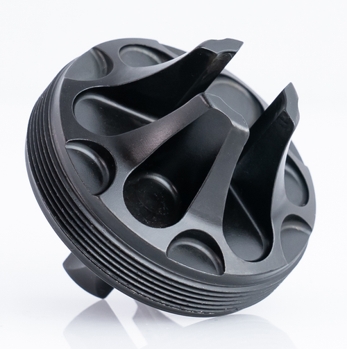 Rugged Suppressors FC006 Flash Hider Front Cap  7.62mm, Black Steel for Some Rugged Suppressors                                                                                                         