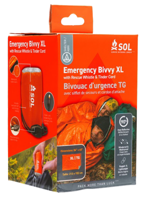 Adventure Medical SOL Bivvy XL Emergency Shelter Orange Waterproof
