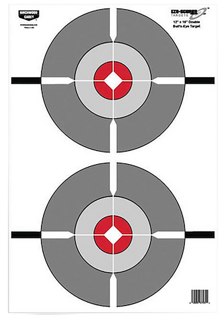 Birchwood Casey EZE-Scorer Double Bullseye Targets 12x18 10-Pack