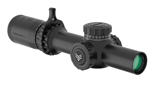 Swampfox Optics THK14241-RB Tomahawk II  Black 1-4x24mm 30mm Tube BDC Red Reticle                                                                                                                       
