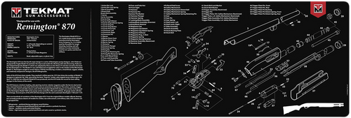 TekMat TEKR36REM870 Remington 870 Cleaning Mat 12x36 Black/White
