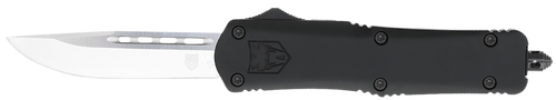 CobraTec FS-3 OTF Knife 3" D2 Steel Drop Point Black Handle