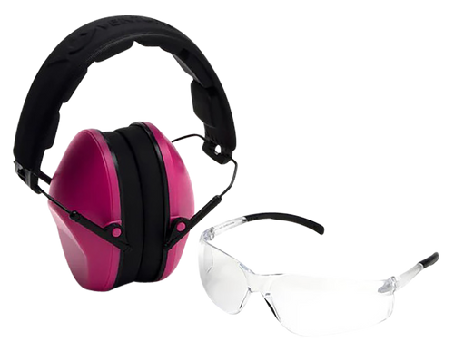 Pyramex VGCOMBO210 Safety Glasses & Earmuff Combo Kit - Pink