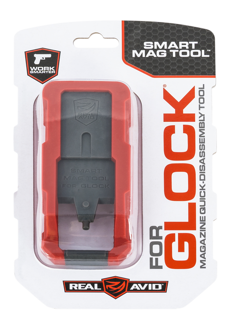 Real Avid Smart Mag Tool for Glock Pistols - Gray/Red Plastic