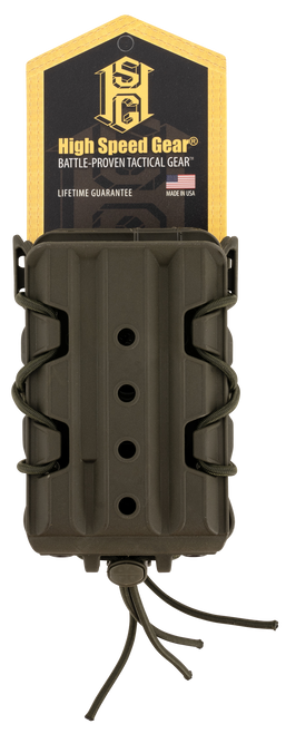 High Speed Gear 162R01OD X2R Taco V2 Mag Pouch Double, OD Green Polymer, Belt Clip/MOLLE U-Mount, Compatible w/ AR/AK Rifle Mags                                                                        