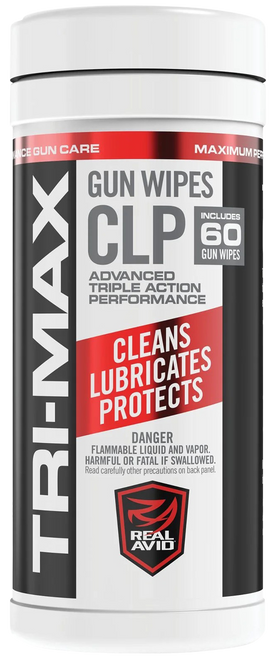 Real Avid AVCLPW-C60 Tri-Max CLP Gun Wipes-Canister                                                                                                                                                     
