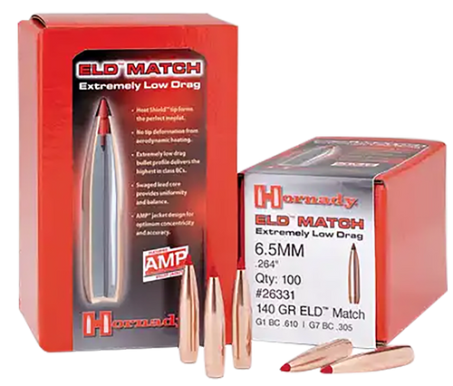Hornady ELD Match 7mm .284 162gr Bullets - 100ct Box/15 Case