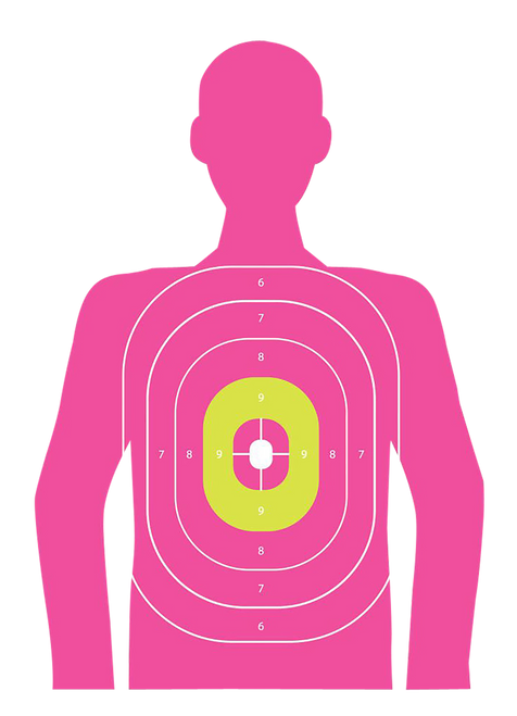 EZ-Aim In the Pink Paper Targets 12x18 Pink 8-Pack Multi-Gun