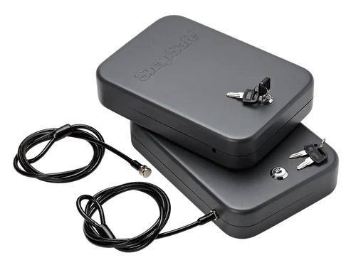 SnapSafe 75211 Lock Box Keyed Alike XL Key Entry Black Steel Fireproof- Yes 2 Pack                                                                                                                      